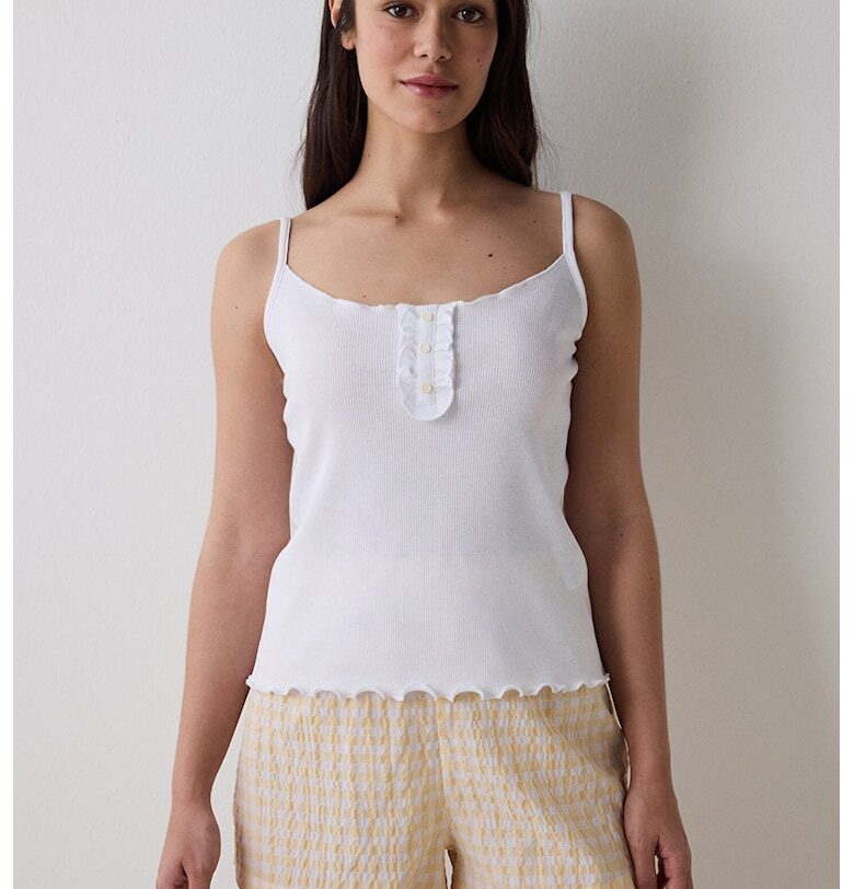 Къса пижама с карирана долна част Penti