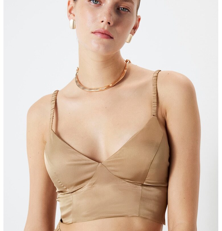 Къса сатенена блуза Ipekyol