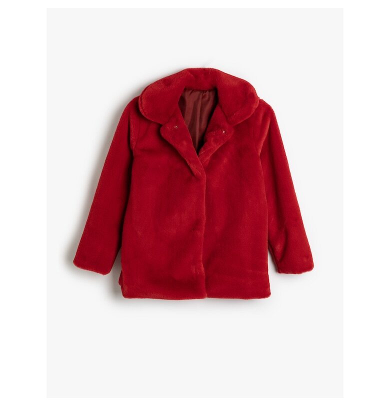 Късо палто от еко пух с капси KOTON