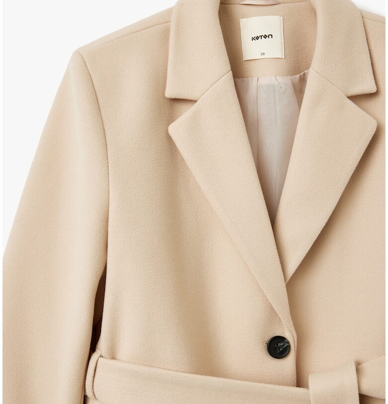 Късо палто с колан KOTON