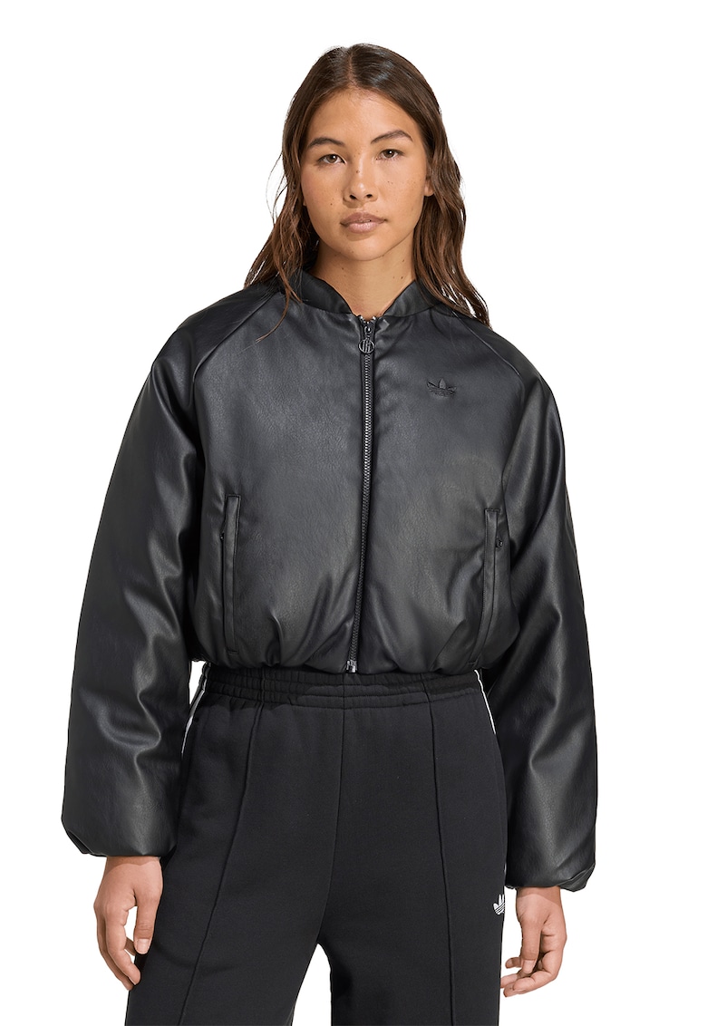 Късо яке от еко кожа adidas Originals