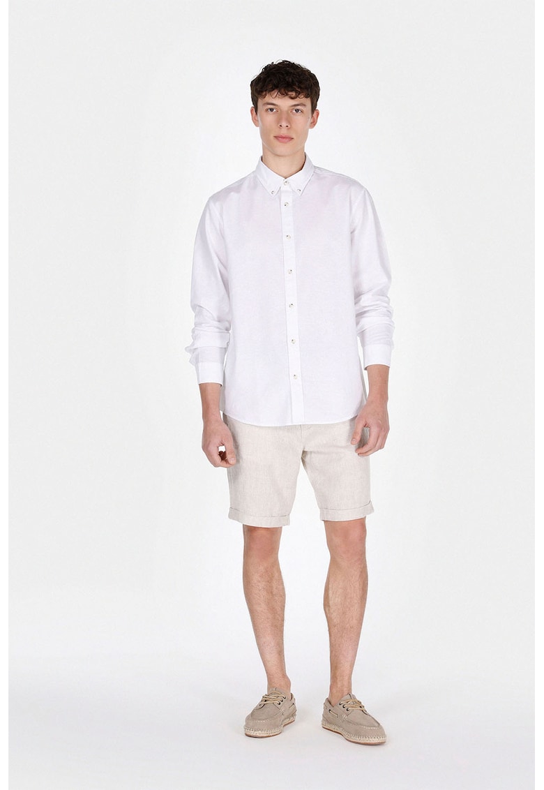 Ленен къс панталон с връзки COLINS