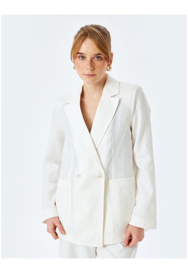 Ленено сако с двуредно закопчаване KOTON