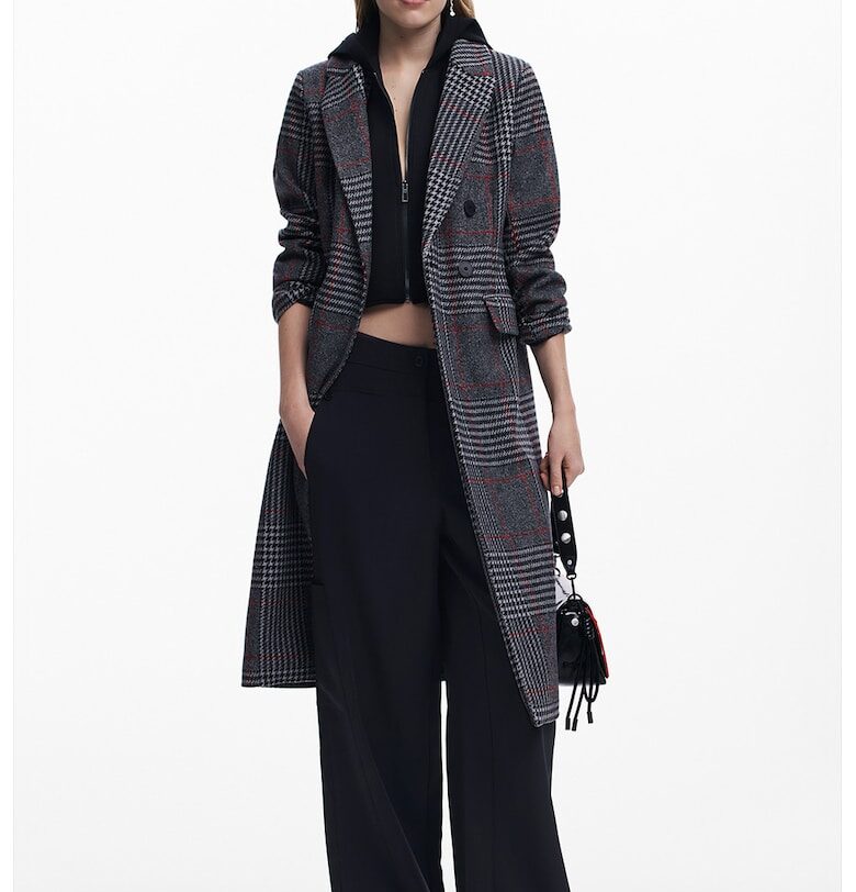 Палто с вълна и дизайн 2 в 1 DESIGUAL