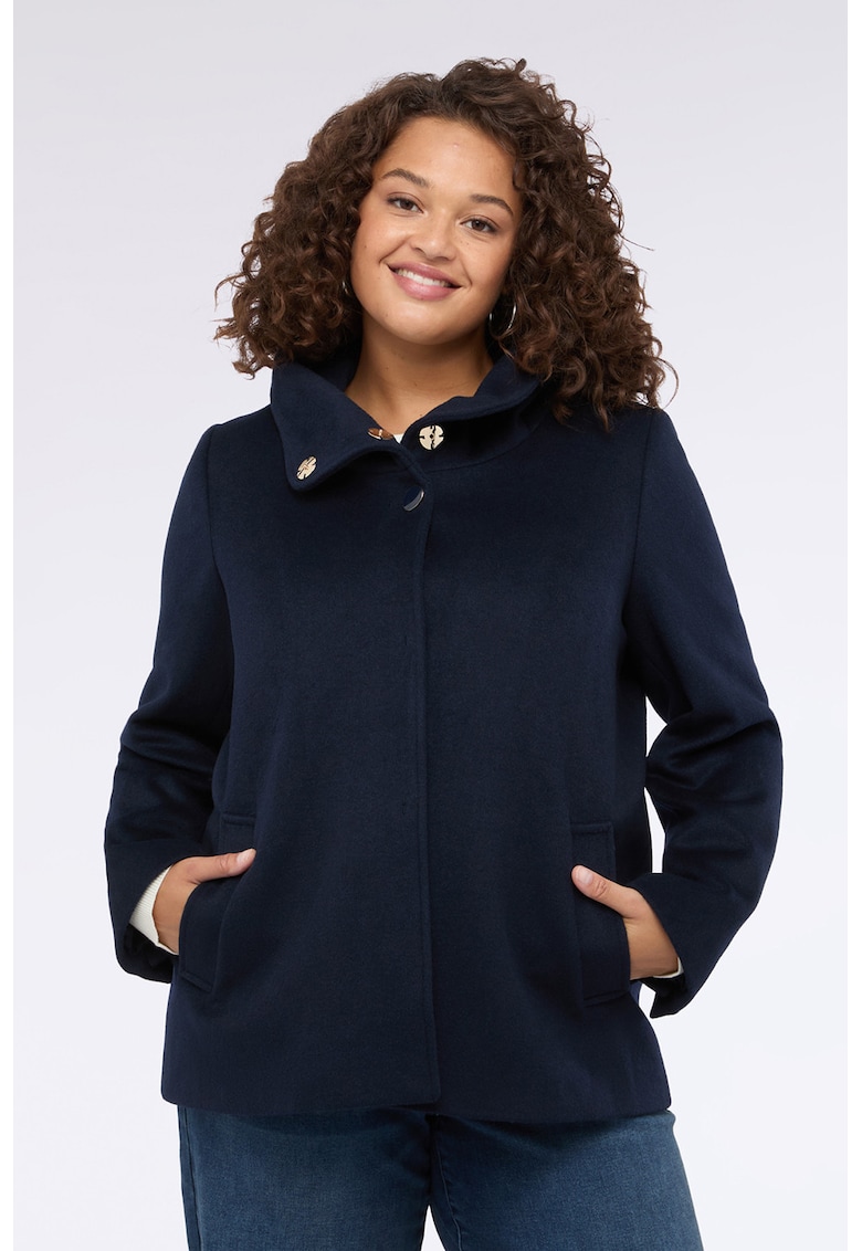 Палто с вълна с висока яка Fiorella Rubino