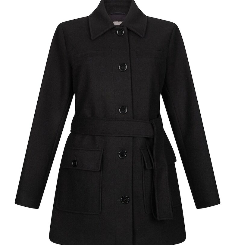 Палто с вълна с връзка Liu Jo