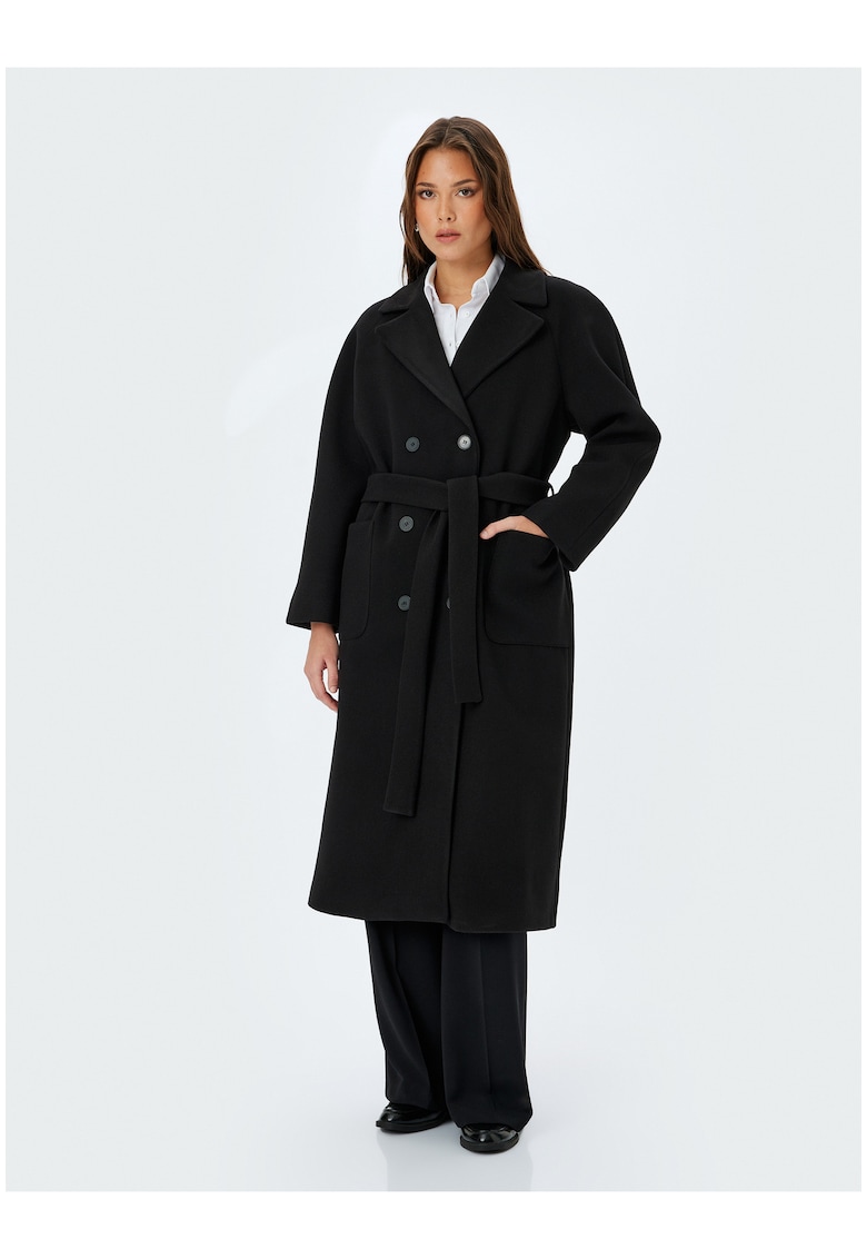 Палто с текстилен колан KOTON