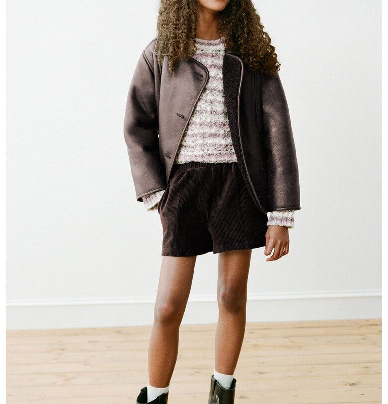 Палто с яка от еко пух Mango