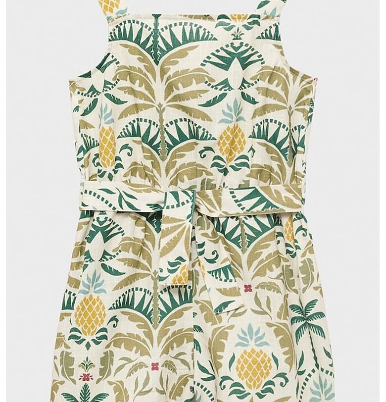 Памучен гащеризон с тропически принт Mango