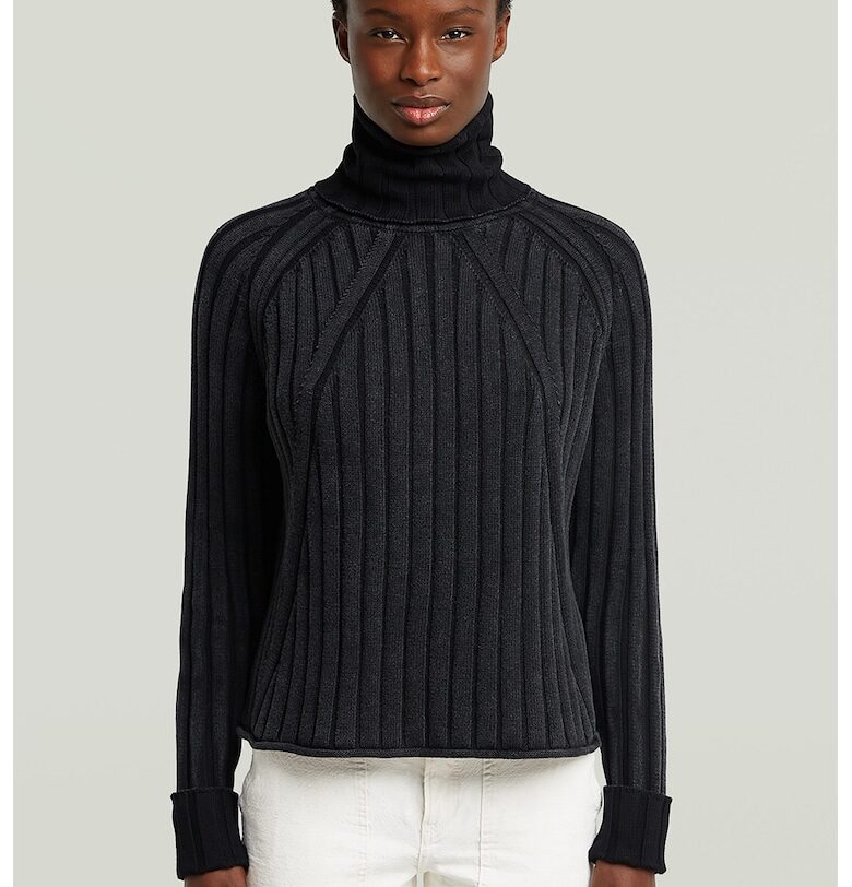 Памучен пуловер с рипс G-STAR