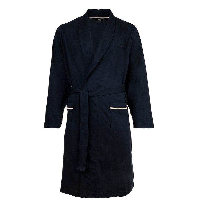 Памучен халат за баня с връзка BOSS