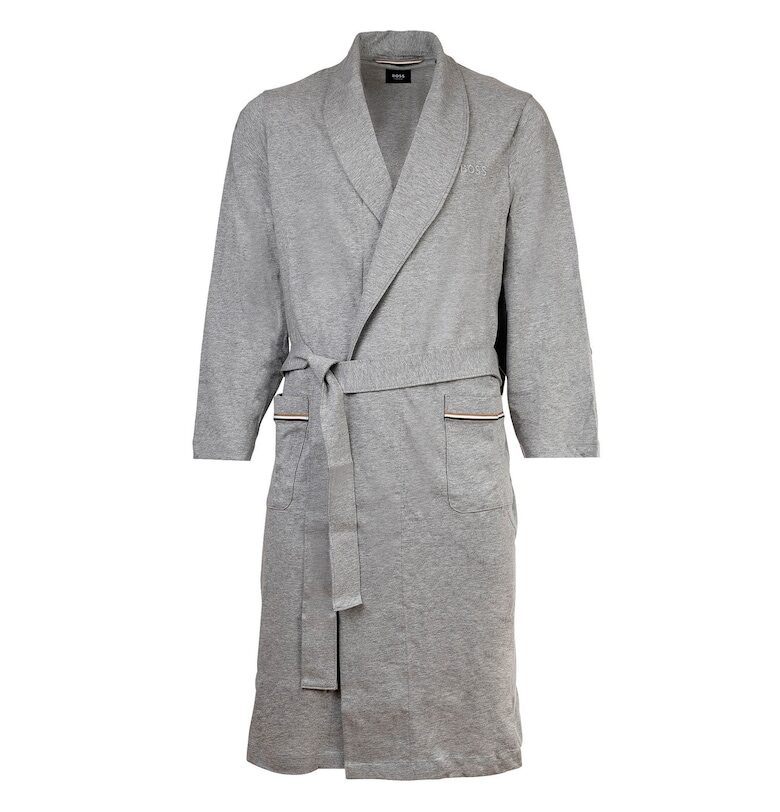 Памучен халат за баня с връзка BOSS