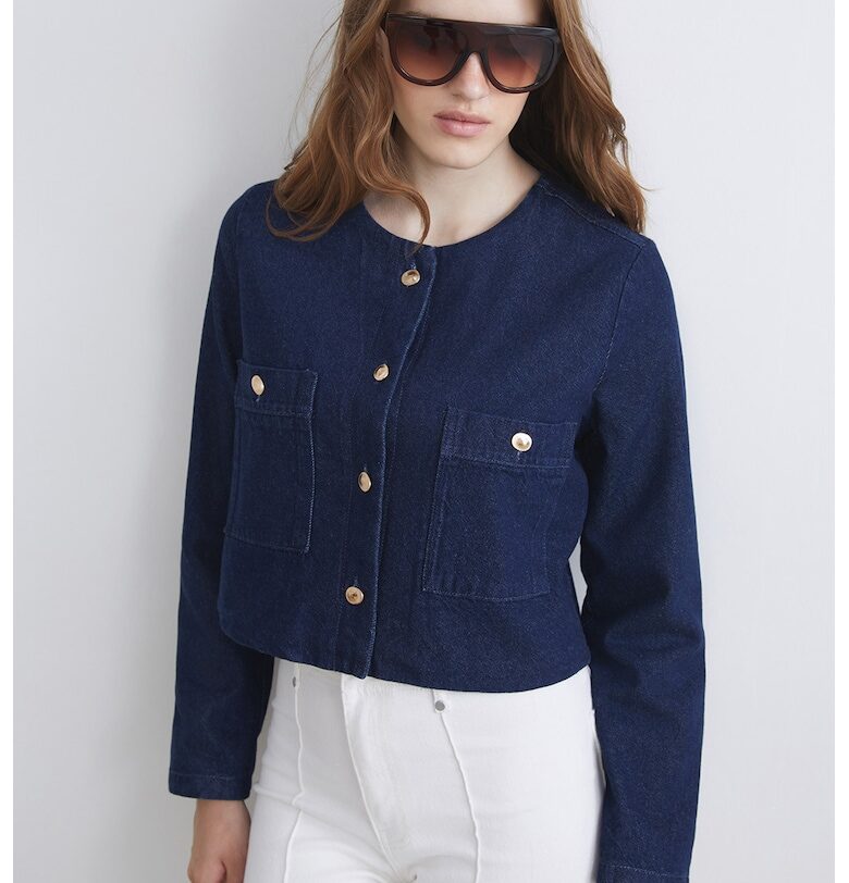 Памучна жилетка с джобове LC WAIKIKI