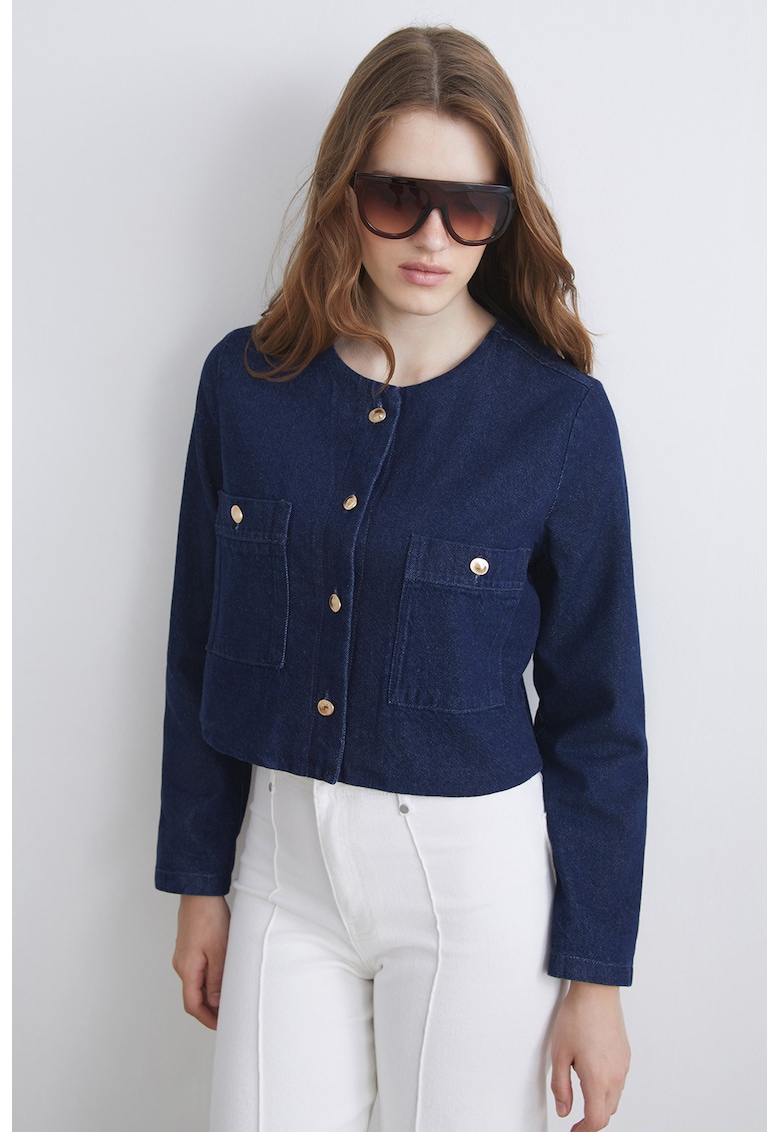 Памучна жилетка с джобове LC WAIKIKI