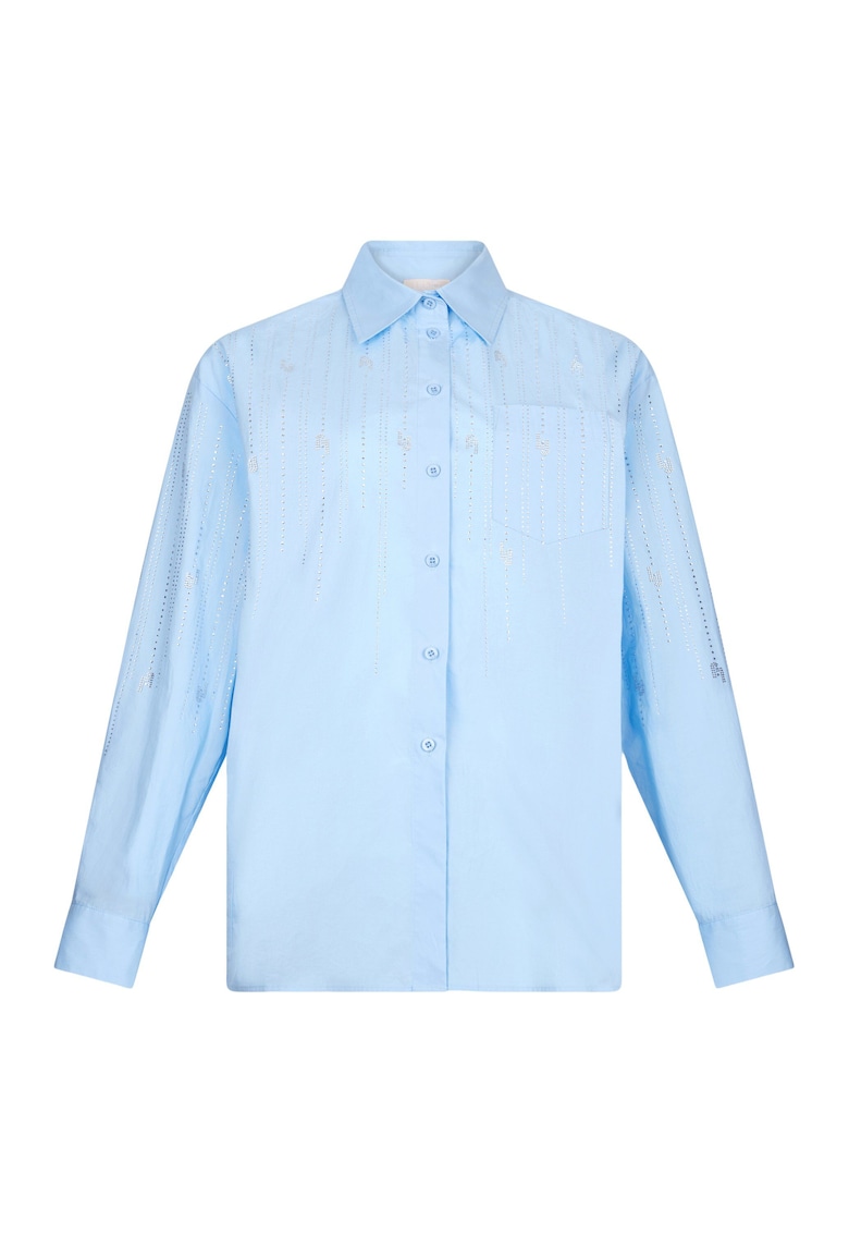 Памучна риза с декоративни камъни Liu Jo