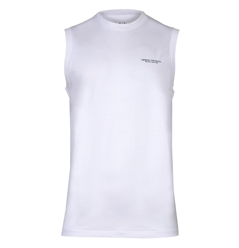 Памучна тениска без ръкави ARMANI EXCHANGE