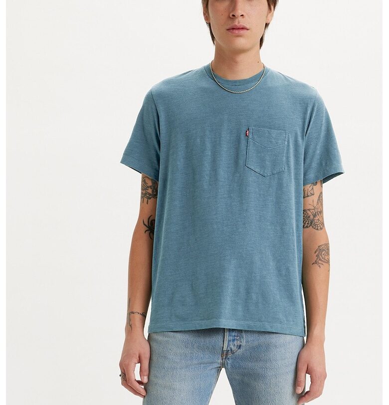 Памучна тениска с джоб на гърдите Levis