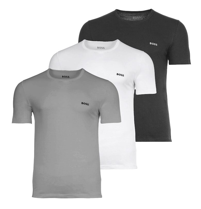 Памучна тениска с лого - 3 броя BOSS
