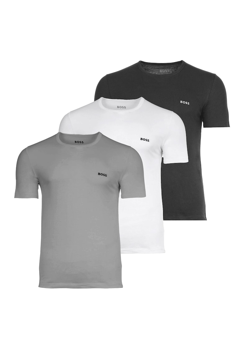 Памучна тениска с лого - 3 броя BOSS