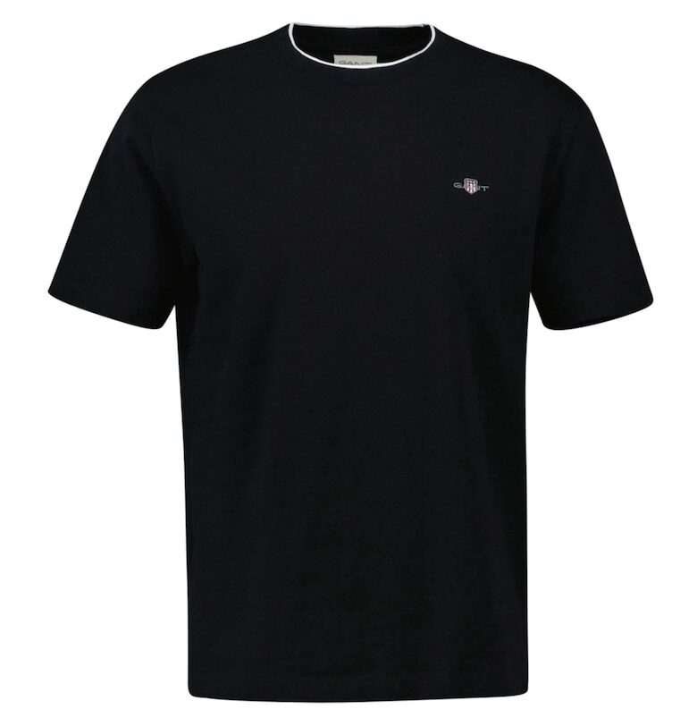 Памучна тениска с овално деколте Gant