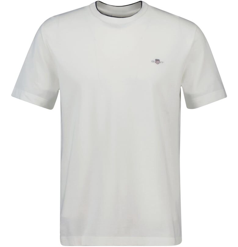 Памучна тениска с овално деколте Gant