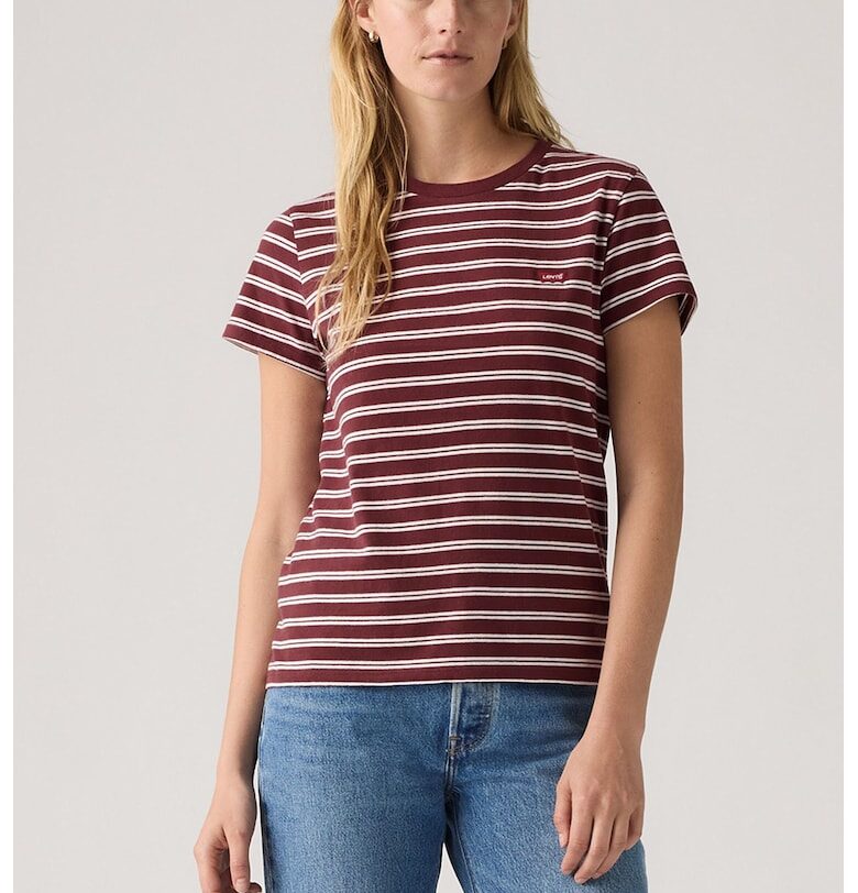 Памучна тениска с овално деколте Levis