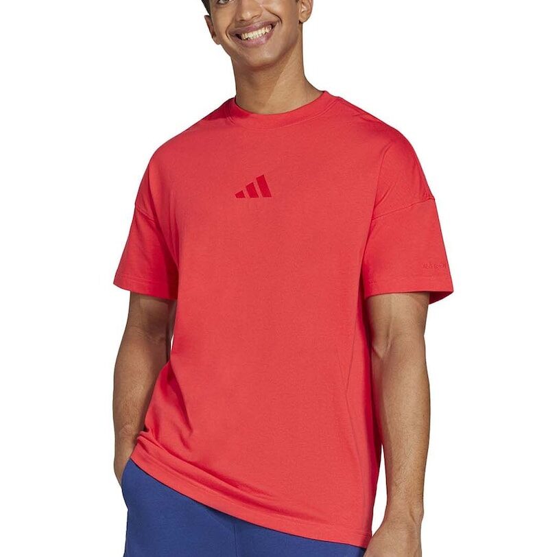 Памучна тениска с овално деколте adidas Sportswear