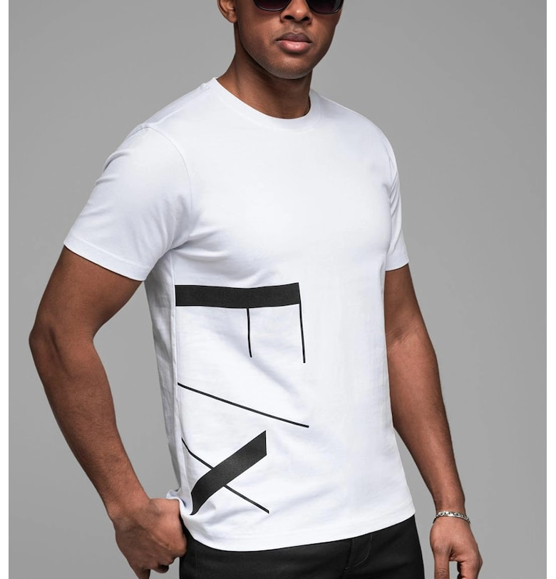 Памучна тениска с принт OMBRE