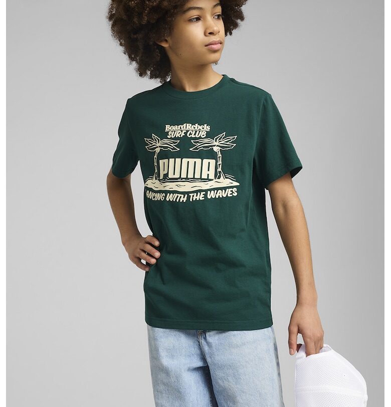 Памучна тениска с шарка Puma