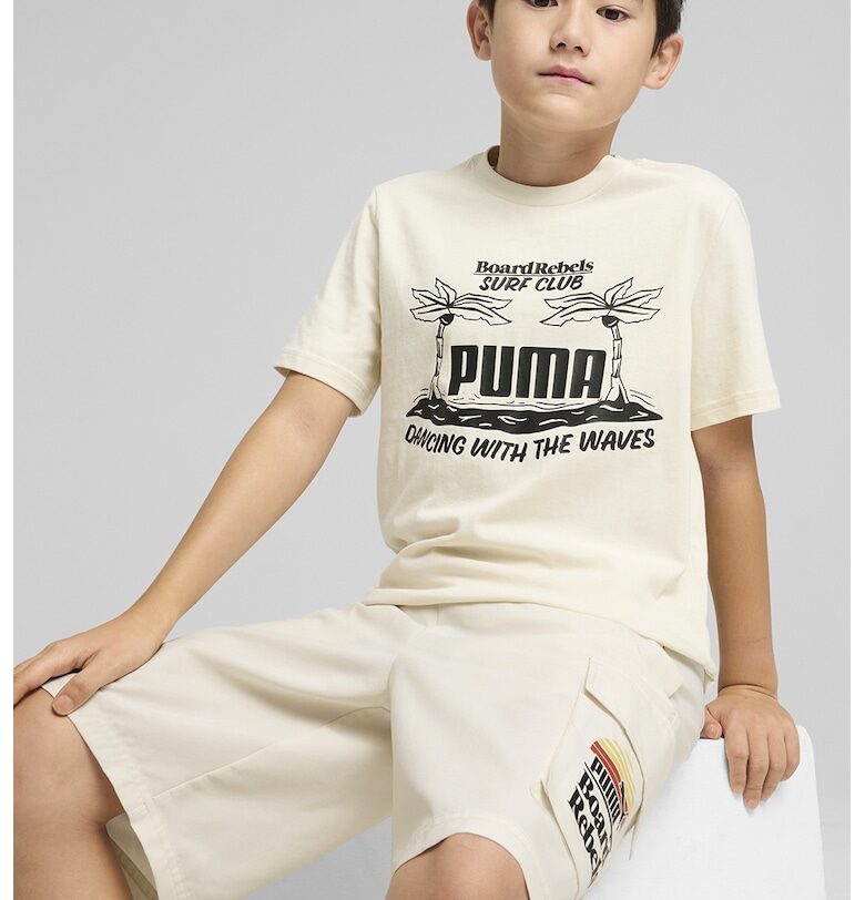 Памучна тениска с шарка Puma