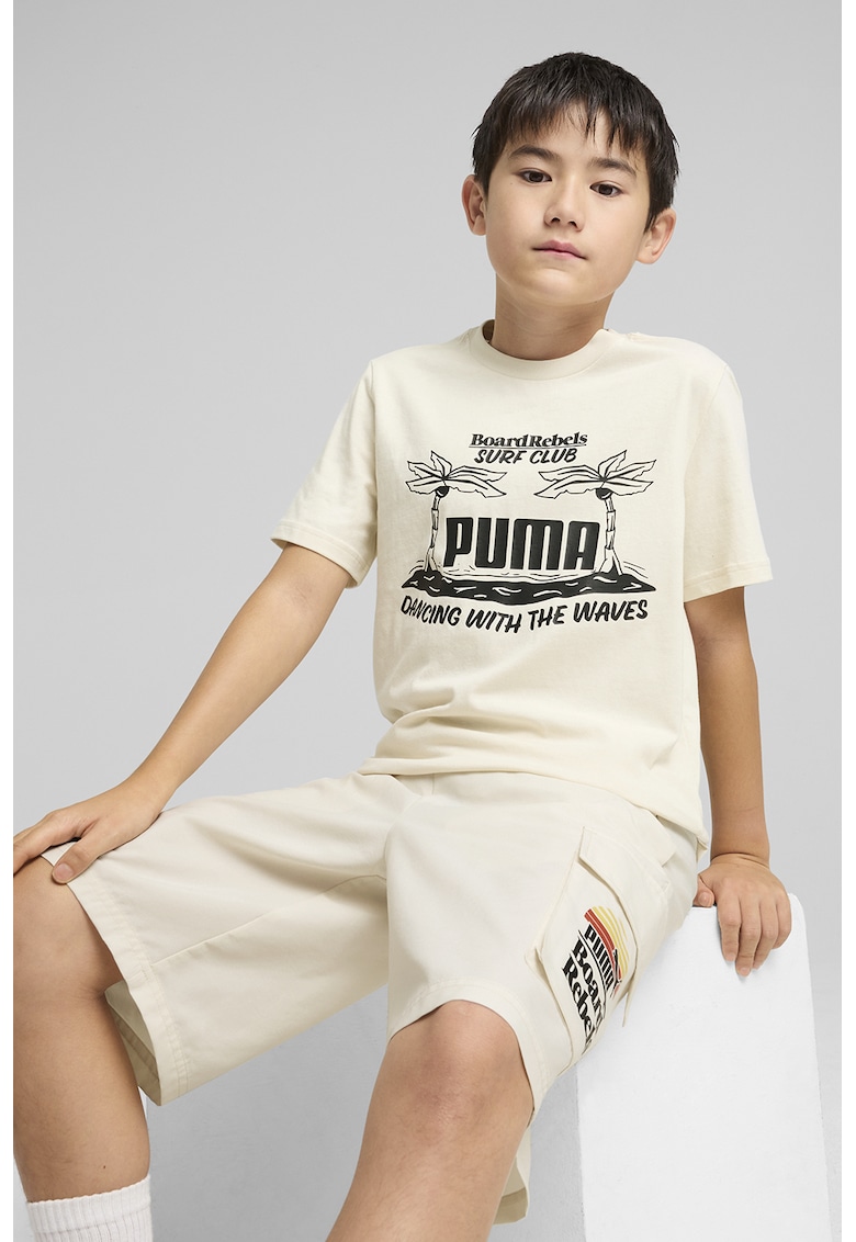 Памучна тениска с шарка Puma