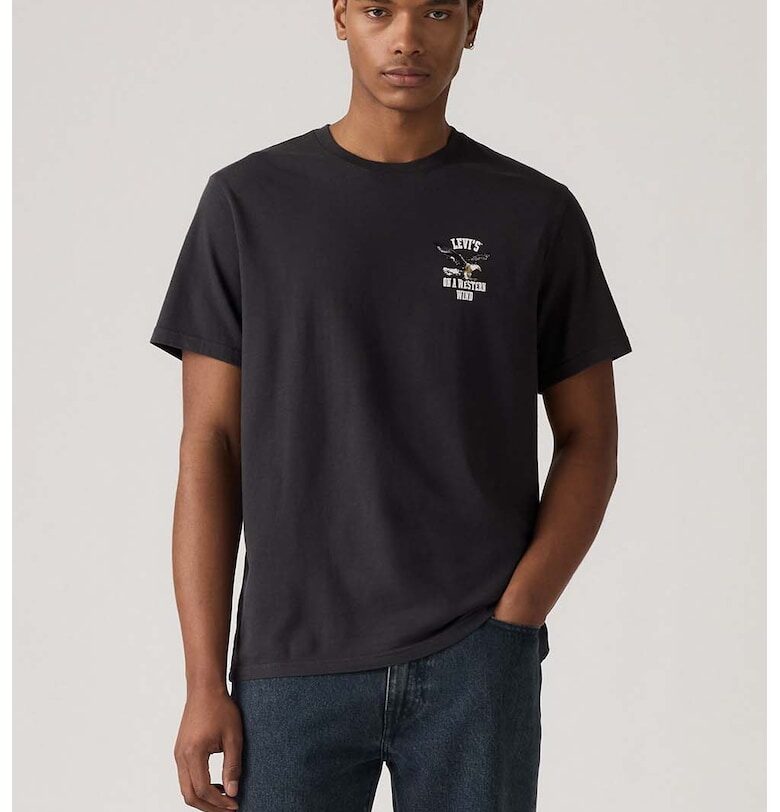 Памучна тениска със свободна кройка Levis