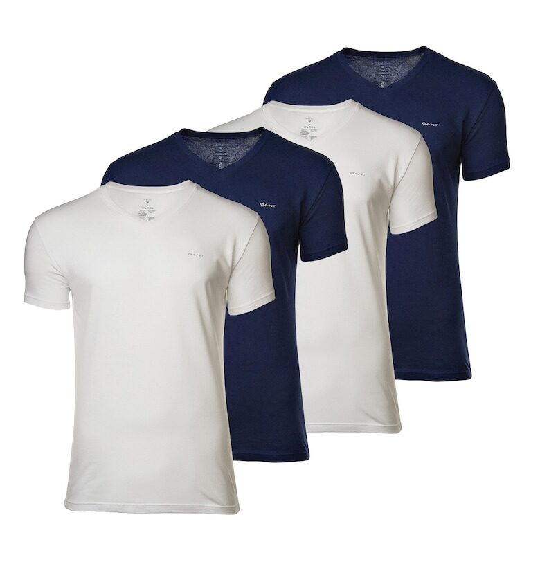 Памучни слим тениски - 4 чифта Gant