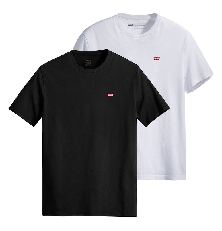 Памучни тениски с бродирано лого - 2 броя Levis