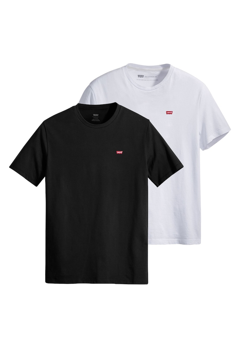 Памучни тениски с бродирано лого - 2 броя Levis