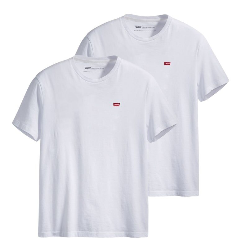 Памучни тениски с бродирано лого - 2 броя Levis