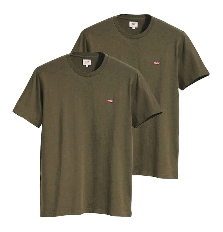 Памучни тениски с бродирано лого - 2 броя Levis