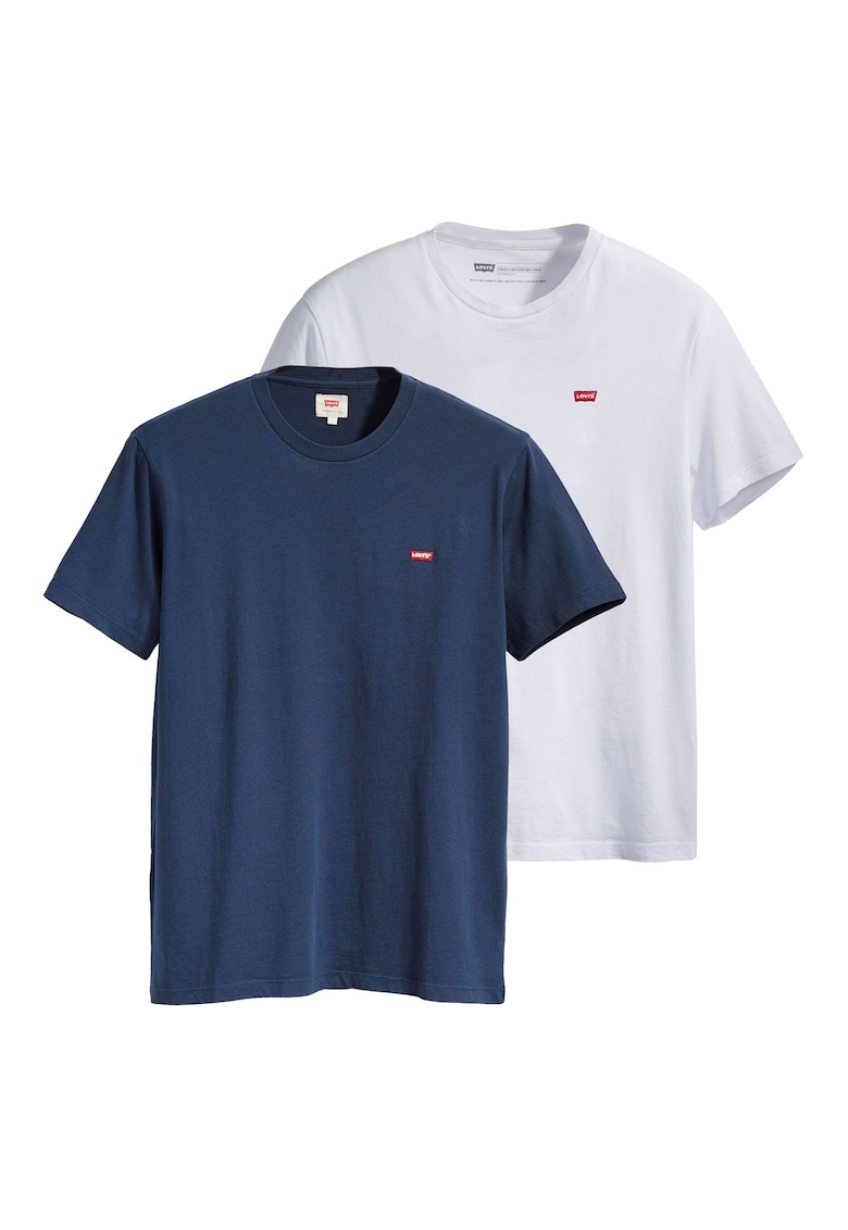Памучни тениски с бродирано лого - 2 броя Levis