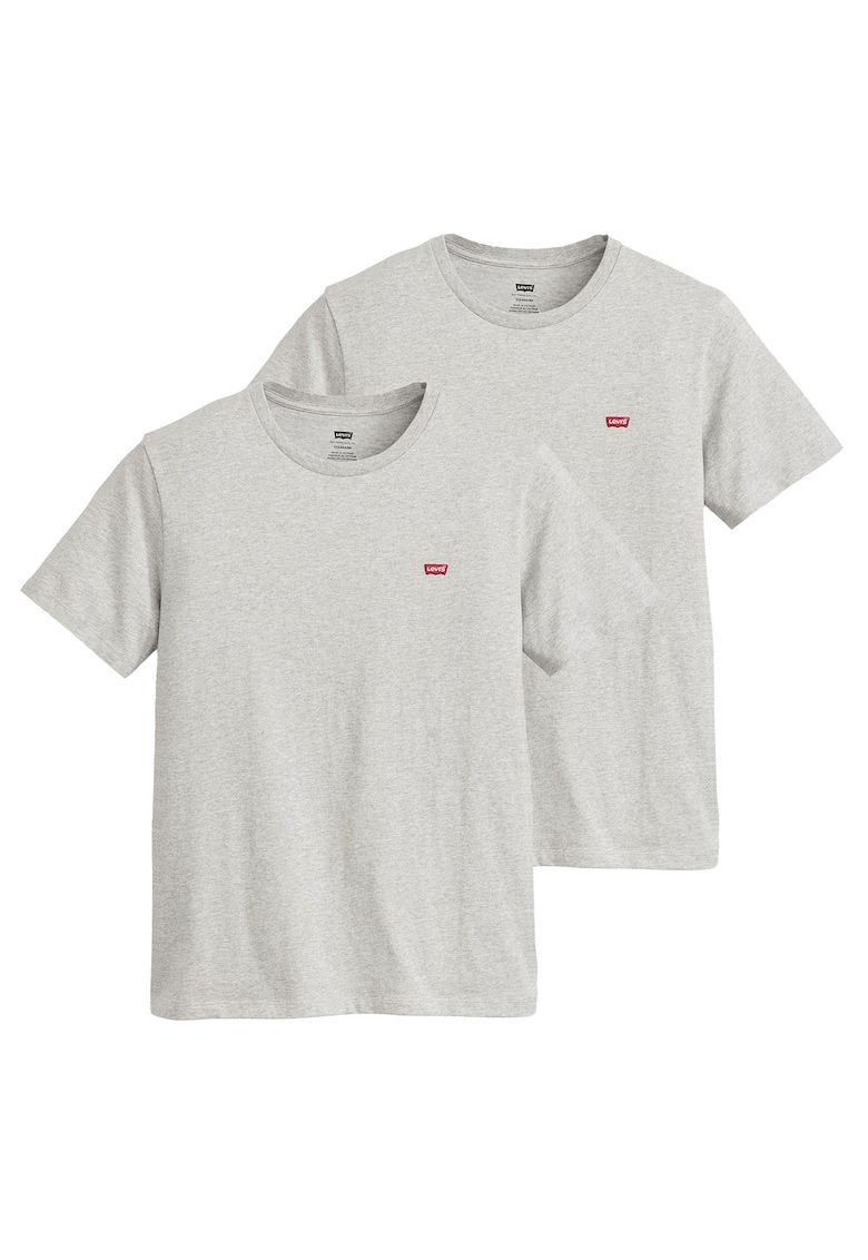 Памучни тениски с бродирано лого - 2 броя Levis