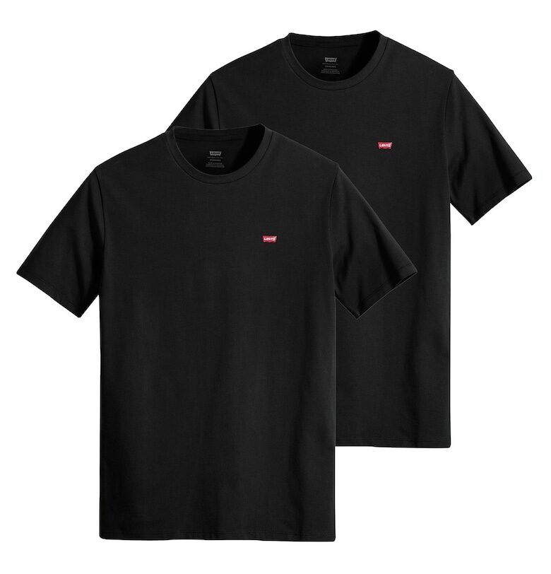 Памучни тениски с бродирано лого - 2 броя Levis