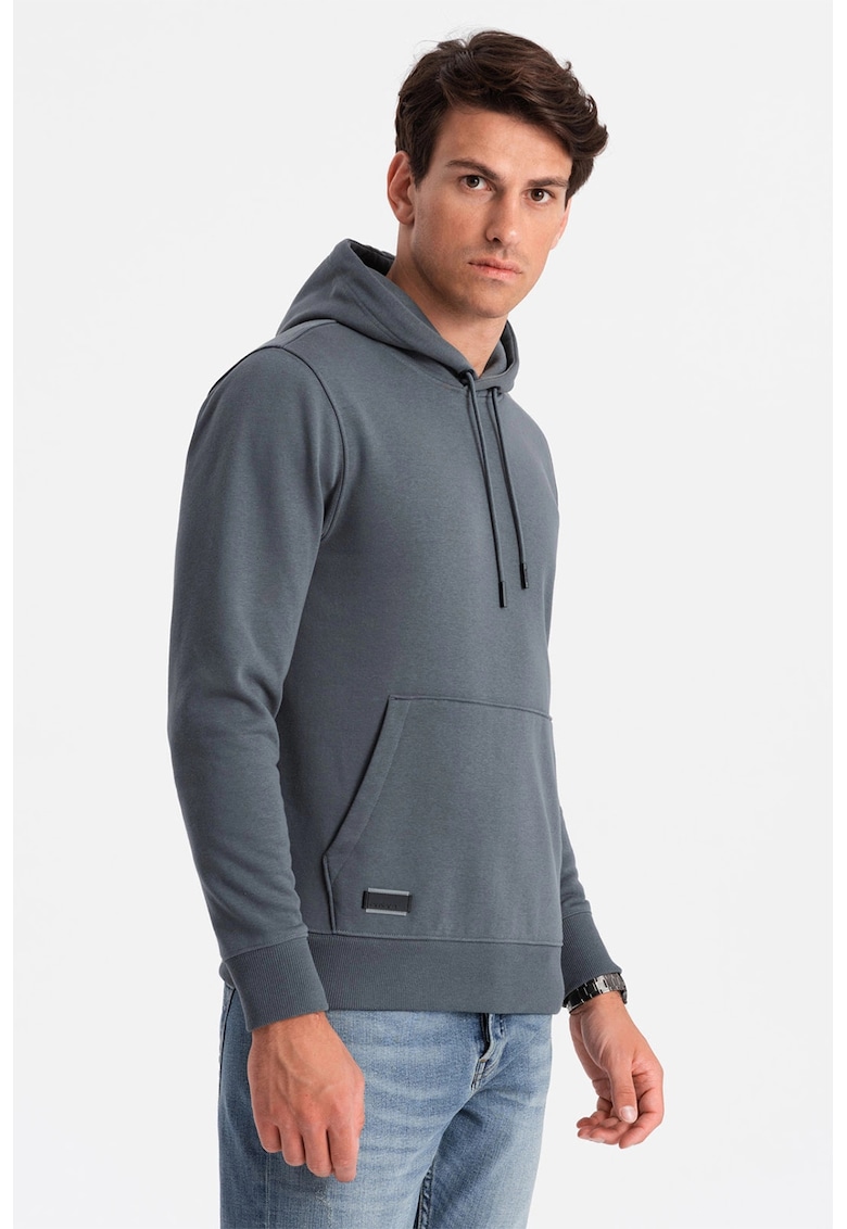 Памучно худи с джоб кенгуру OMBRE