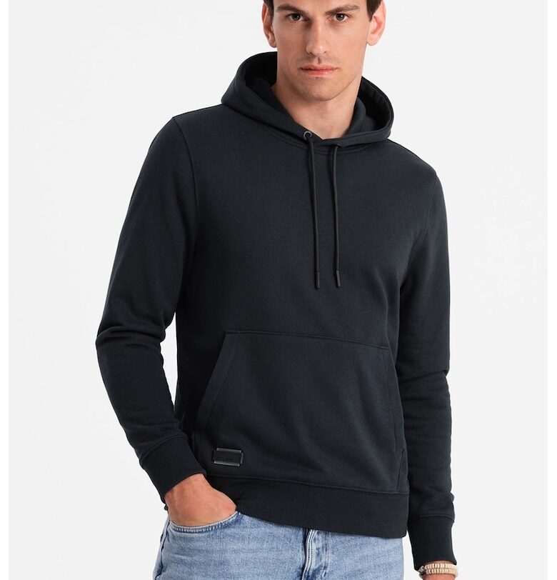 Памучно худи с джоб кенгуру OMBRE