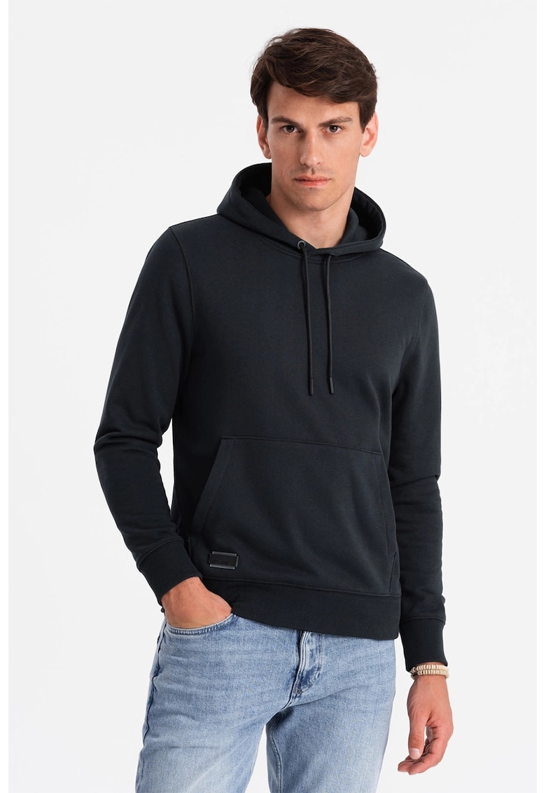 Памучно худи с джоб кенгуру OMBRE