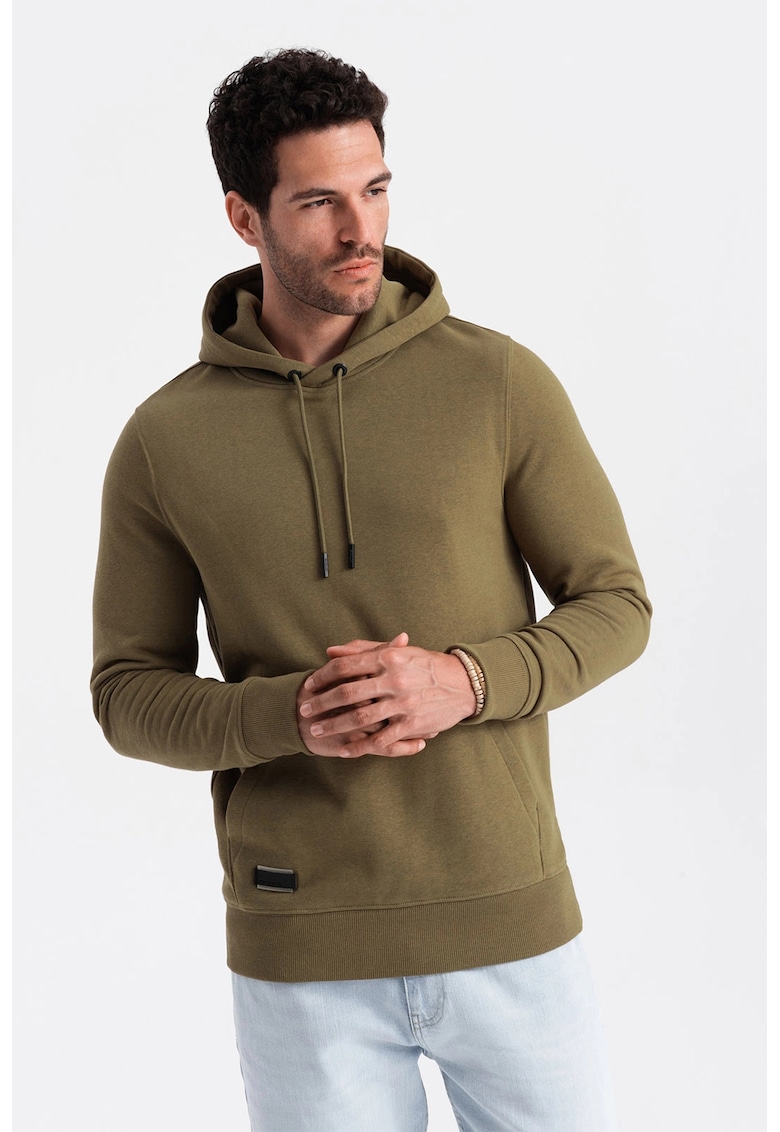 Памучно худи с джоб кенгуру OMBRE