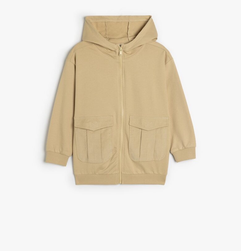 Памучно худи с цип KOTON