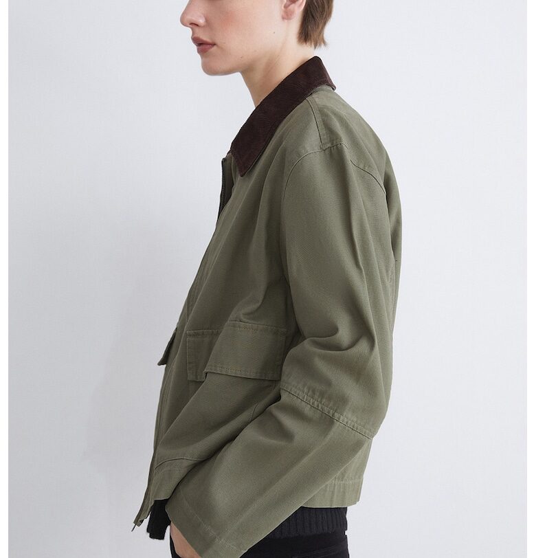 Памучно яке с джинсова яка LC WAIKIKI