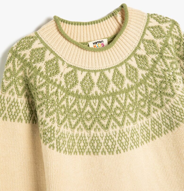 Плетен пуловер с бродерии KOTON