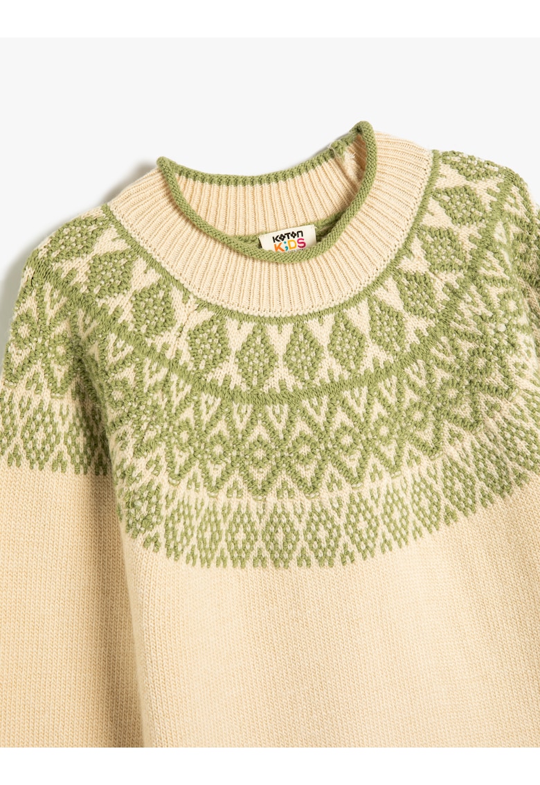 Плетен пуловер с бродерии KOTON
