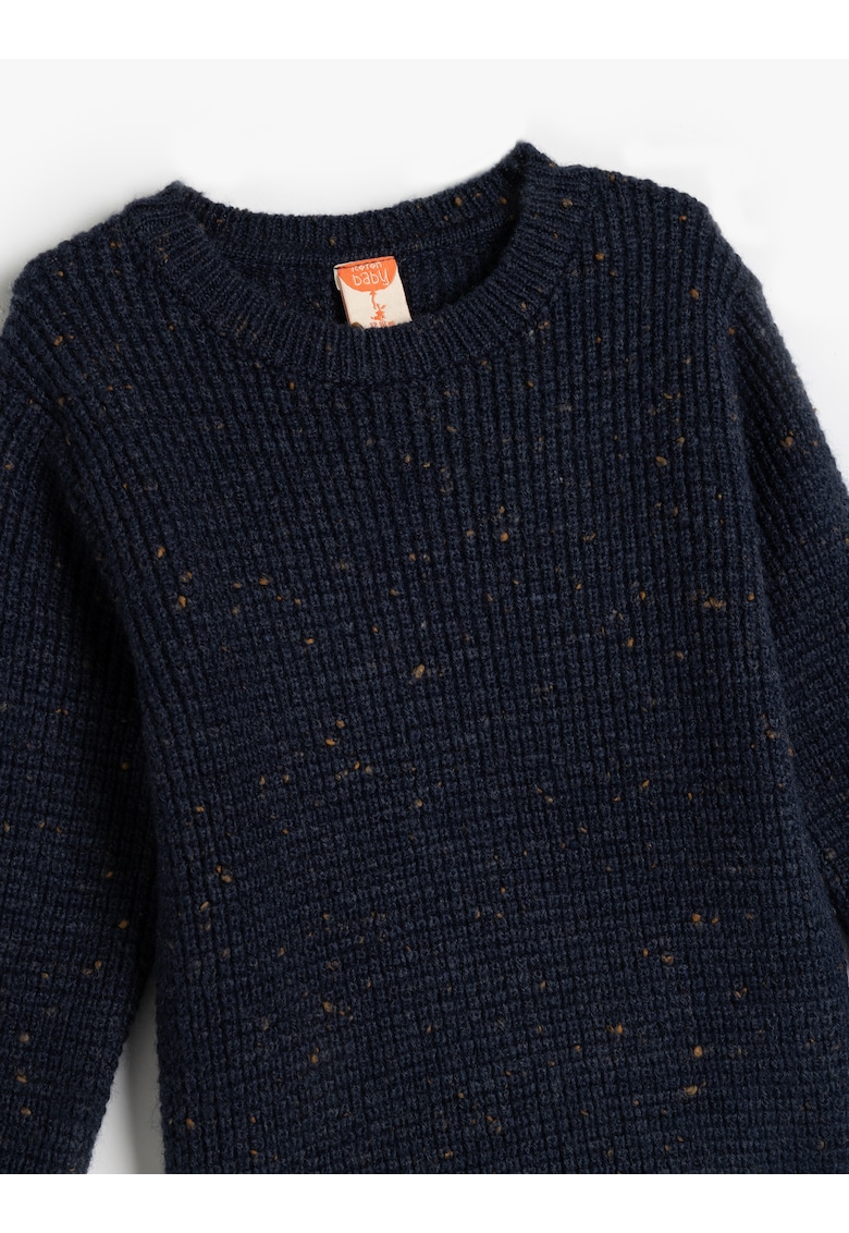 Плетен пуловер с контрасти KOTON