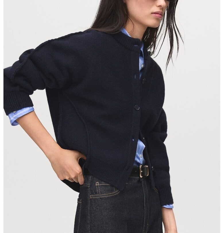 Плетена жилетка с копчета Mango